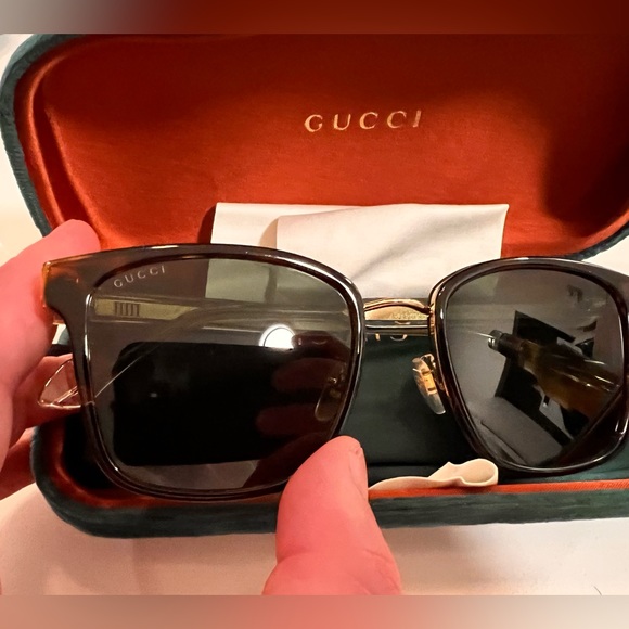 Gucci sunglasses - tortoise - vintage - gold - - Picture 6 of 7